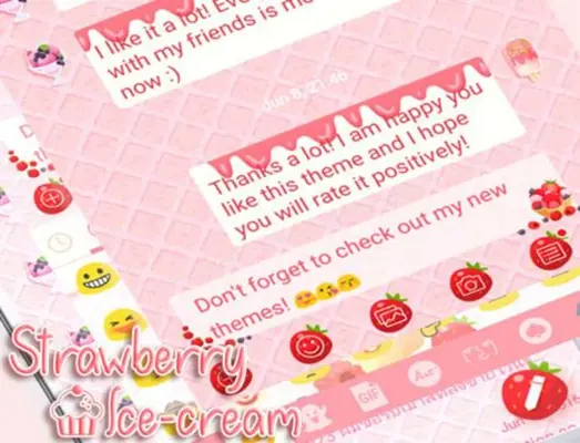 Messages Strawberry IceCream android App screenshot 0